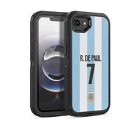 Head Case Designs Officially Licensed Argentina National Football Team Rodrigo de Paul 2024/25 Player Home Kit 1st Group Ultra-Armoured Shockproof Case Compatible With Apple iPhone 16e / iPhone 17e