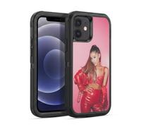 Head Case Designs Officially Licensed Ariana Grande Red Leather Dangerous Woman Ultra-Armoured Shockproof Case [Military Grade Protection] Compatible With Apple iPhone 12 / iPhone 12 Pro
