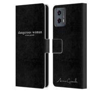 Head Case Designs Officially Licensed Ariana Grande Text Dangerous Woman Leather Book Wallet Case Cover Compatible With Motorola Moto G (2023)