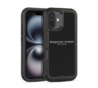 Head Case Designs Officially Licensed Ariana Grande Text Dangerous Woman Ultra-Armoured Shockproof Case [Military Grade Protection] Compatible With Apple iPhone 16