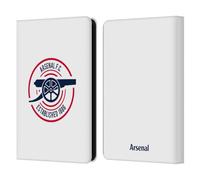 Head Case Designs Officially Licensed Arsenal FC 1886 Crest and Gunners Logo Leather Wallet Case Compatible With Amazon Kindle 11th Gen (2024)