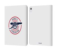 Head Case Designs Officially Licensed Arsenal FC 1886 Crest and Gunners Logo Leather Wallet Case Compatible With Apple iPad Air 13 2024/2025