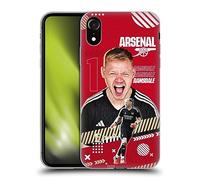 Head Case Designs Officially Licensed Arsenal FC Aaron Ramsdale 2023/24 First Team Soft Gel Case [Military Grade Protection] Compatible With Apple iPhone XR