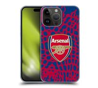 Head Case Designs Officially Licensed Arsenal FC Animal Pattern Logos Hard Back Case Compatible With Apple iPhone 15 Pro Max