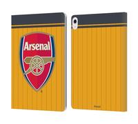 Head Case Designs Officially Licensed Arsenal FC Away 2016/17 Crest Kit Leather Wallet Case Compatible With Apple iPad Air 13 2024/2025