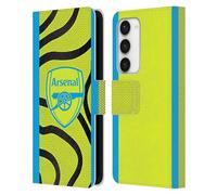 Head Case Designs Officially Licensed Arsenal FC Away 2023/24 Crest Kit Leather Wallet Case Compatible With Samsung Galaxy S23 5G