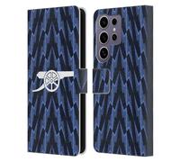 Head Case Designs Officially Licensed Arsenal FC Away 2025/26 Kit Leather Wallet Case Compatible with Samsung Galaxy S25 Ultra