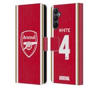Head Case Designs Officially Licensed Arsenal FC Ben White 2023/24 Players Home Kit Leather Wallet Case Compatible With Samsung Galaxy A05s