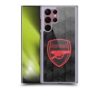 Head Case Designs Officially Licensed Arsenal FC Black Crest and Gunners Logo Hard Back Case Compatible With Samsung Galaxy S22 Ultra 5G