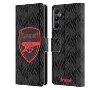 Head Case Designs Officially Licensed Arsenal FC Black Crest and Gunners Logo Leather Wallet Case Compatible With Samsung Galaxy A05s