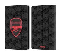 Head Case Designs Officially Licensed Arsenal FC Black Crest and Gunners Logo Leather Wallet Case Compatible With Amazon Kindle Paperwhite 6