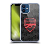 Head Case Designs Officially Licensed Arsenal FC Black Crest and Gunners Logo Soft Gel Case Compatible With Apple iPhone 12 Mini
