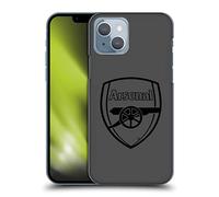 Head Case Designs Officially Licensed Arsenal FC Black Logo Crest 2 Hard Back Case Compatible With Apple iPhone 14