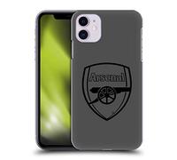 Head Case Designs Officially Licensed Arsenal FC Black Logo Crest 2 Hard Back Case Compatible With Apple iPhone 11