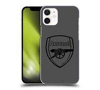 Head Case Designs Officially Licensed Arsenal FC Black Logo Crest 2 Hard Back Case Compatible With Apple iPhone 12 Mini