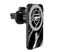 Head Case Designs Officially Licensed Arsenal FC Black Marble Logo Icon Magnetic Car Mount with Wireless Charger 15W Fast Charging Compatible with MagSafe iPhone and Android Qi Devices (Black)