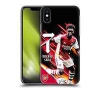 Head Case Designs Officially Licensed Arsenal FC Bukayo Saka 2021/22 First Team Hard Back Case Compatible With Apple iPhone X/iPhone XS