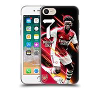 Head Case Designs Officially Licensed Arsenal FC Bukayo Saka 2021/22 First Team Soft Gel Case Compatible With Apple iPhone 7/8 / SE 2020 & 2022