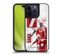 Head Case Designs Officially Licensed Arsenal FC Bukayo Saka 2022/23 First Team Gel Armour Case [Military Grade Drop Protection] Compatible With Apple iPhone 14 Pro Max