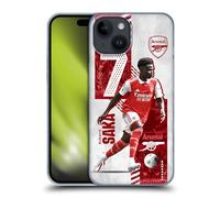 Head Case Designs Officially Licensed Arsenal FC Bukayo Saka 2022/23 First Team Hard Back Case Compatible With Apple iPhone 15