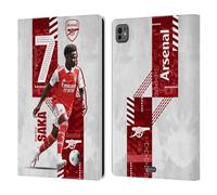 Head Case Designs Officially Licensed Arsenal FC Bukayo Saka 2022/23 First Team Leather Wallet Case Compatible With Apple iPad Pro 11 M4/M5 2024/2025