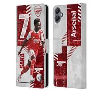 Head Case Designs Officially Licensed Arsenal FC Bukayo Saka 2022/23 First Team Leather Wallet Case Compatible With Samsung Galaxy A05