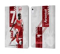 Head Case Designs Officially Licensed Arsenal FC Bukayo Saka 2022/23 First Team Leather Wallet Case Compatible With Apple iPad Air 13 2024/2025