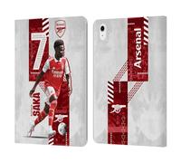 Head Case Designs Officially Licensed Arsenal FC Bukayo Saka 2022/23 First Team Leather Wallet Case Compatible With Apple iPad Air 11 2020/2022/2024/2025