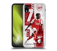 Head Case Designs Officially Licensed Arsenal FC Bukayo Saka 2022/23 First Team Soft Gel Case Compatible With Apple iPhone XR