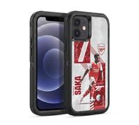 Head Case Designs Officially Licensed Arsenal FC Bukayo Saka 2022/23 First Team Ultra-Armoured Shockproof Case [Military Grade Protection] Compatible With Apple iPhone 12 / iPhone 12 Pro