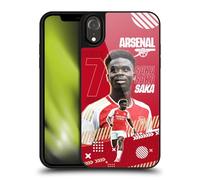 Head Case Designs Officially Licensed Arsenal FC Bukayo Saka 2023/24 First Team Gel Armour Case [Military Grade Drop Protection] Compatible With Apple iPhone XR