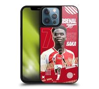 Head Case Designs Officially Licensed Arsenal FC Bukayo Saka 2023/24 First Team Gel Armour Case [Military Grade Drop Protection] Compatible With Apple iPhone 13 Pro Max