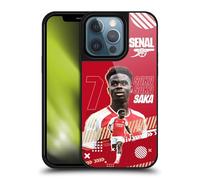 Head Case Designs Officially Licensed Arsenal FC Bukayo Saka 2023/24 First Team Gel Armour Case [Military Grade Drop Protection] Compatible With Apple iPhone 13 Pro