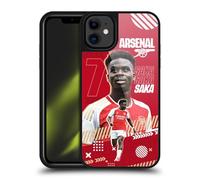 Head Case Designs Officially Licensed Arsenal FC Bukayo Saka 2023/24 First Team Gel Armour Case [Military Grade Drop Protection] Compatible With Apple iPhone 11