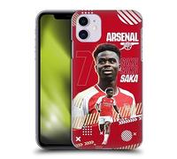 Head Case Designs Officially Licensed Arsenal FC Bukayo Saka 2023/24 First Team Hard Back Case Compatible With Apple iPhone 11
