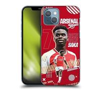Head Case Designs Officially Licensed Arsenal FC Bukayo Saka 2023/24 First Team Hard Back Case Compatible With Apple iPhone 13