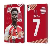 Head Case Designs Officially Licensed Arsenal FC Bukayo Saka 2023/24 First Team Leather Wallet Case Compatible With Apple iPad 10.9 (2022/2025)