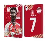 Head Case Designs Officially Licensed Arsenal FC Bukayo Saka 2023/24 First Team Leather Wallet Case Compatible With Apple iPad Air 11 2020/2022/2024/2025