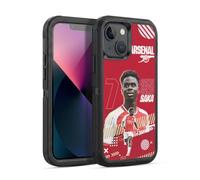 Head Case Designs Officially Licensed Arsenal FC Bukayo Saka 2023/24 First Team Ultra-Armoured Shockproof Case [Military Grade Protection] Compatible With Apple iPhone 13
