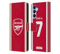 Head Case Designs Officially Licensed Arsenal FC Bukayo Saka 2023/24 Players Home Kit Leather Wallet Case Compatible With Samsung Galaxy A16 5G