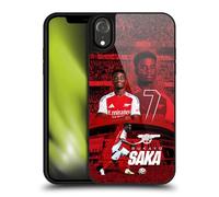 Head Case Designs Officially Licensed Arsenal FC Bukayo Saka 2024/25 First Team Gel Armour Case [Military Grade Drop Protection] Compatible With Apple iPhone XR