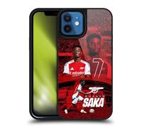Head Case Designs Officially Licensed Arsenal FC Bukayo Saka 2024/25 First Team Gel Armour Case [Military Grade Drop Protection] Compatible With Apple iPhone 12 / iPhone 12 Pro