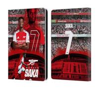 Head Case Designs Officially Licensed Arsenal FC Bukayo Saka 2024/25 First Team Leather Wallet Case Compatible With Amazon Kindle Paperwhite 6