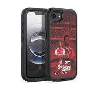 Head Case Designs Officially Licensed Arsenal FC Bukayo Saka 2024/25 First Team Ultra-Armoured Shockproof Case [Military Grade Protection] Compatible With Apple iPhone 16e / iPhone 17e