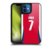 Head Case Designs Officially Licensed Arsenal FC Bukayo Saka 2024/25 Players Home Kit Gel Armour Case [Military Grade Drop Protection] Compatible With Apple iPhone 12 / iPhone 12 Pro