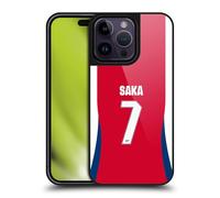 Head Case Designs Officially Licensed Arsenal FC Bukayo Saka 2024/25 Players Home Kit Gel Armour Case [Military Grade Drop Protection] Compatible With Apple iPhone 14 Pro Max