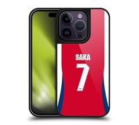 Head Case Designs Officially Licensed Arsenal FC Bukayo Saka 2024/25 Players Home Kit Gel Armour Case [Military Grade Drop Protection] Compatible With Apple iPhone 14 Pro