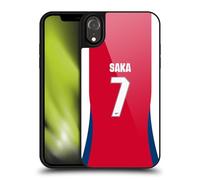 Head Case Designs Officially Licensed Arsenal FC Bukayo Saka 2024/25 Players Home Kit Gel Armour Case [Military Grade Drop Protection] Compatible With Apple iPhone XR