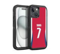 Head Case Designs Officially Licensed Arsenal FC Bukayo Saka 2024/25 Players Home Kit Ultra-Armoured Shockproof Case [Military Grade Protection] Compatible With Apple iPhone 15
