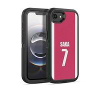Head Case Designs Officially Licensed Arsenal FC Bukayo Saka 2025/26 Players Home Kit 1st Group Ultra-Armoured Shockproof Case [Military Grade Protection] Compatible With Apple iPhone 16e / iPhone 17e